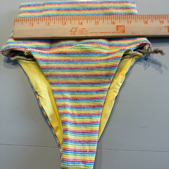 Free People Toast Banded Waist Bottom Rainbow Rib Size XS - Picture 5 of 6